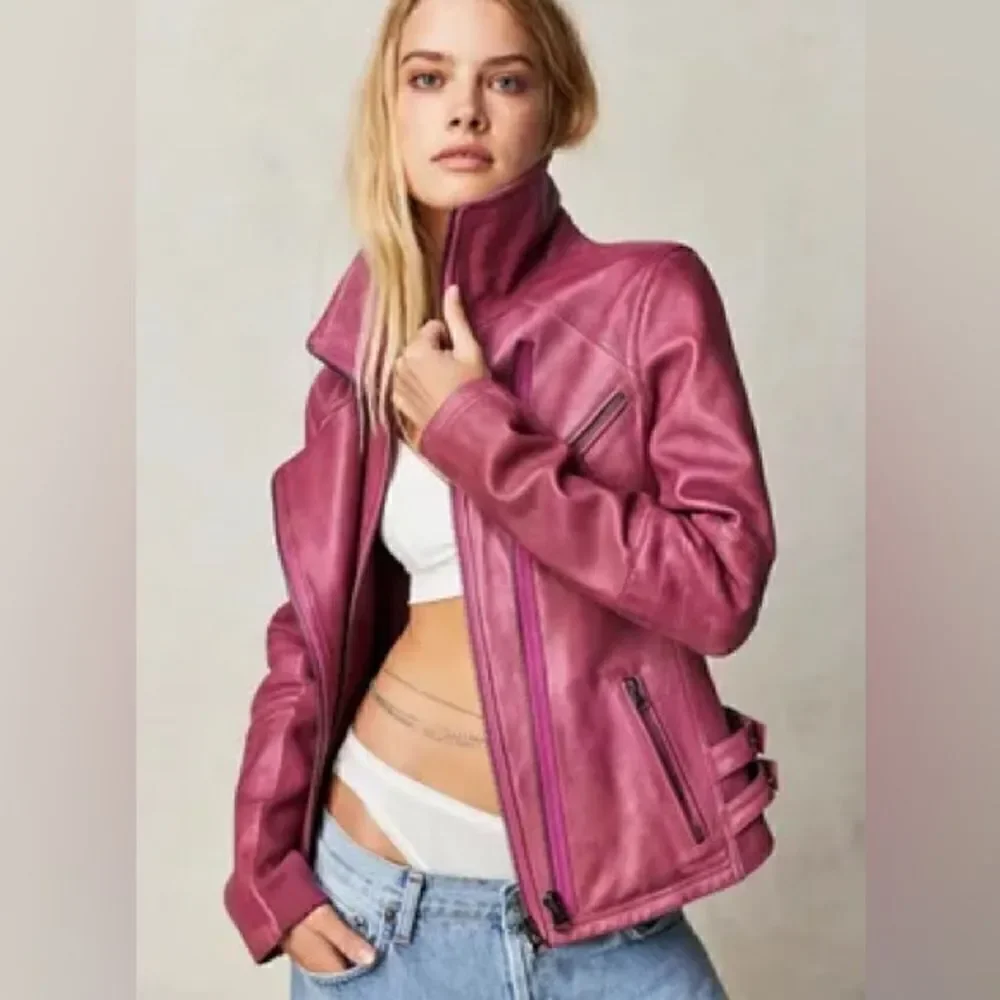 Free People x We The Free Cora Leather Jacket/M